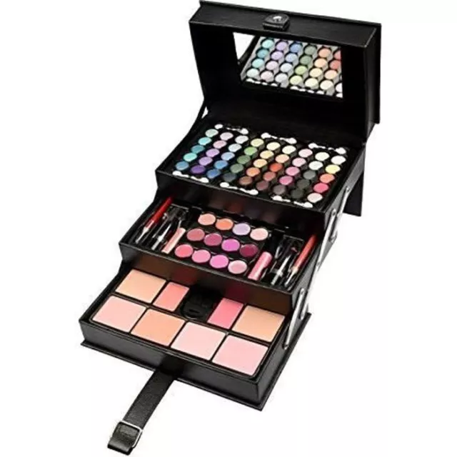 Coffret Cosmétique Maquillage Professionnel Boîte Noire Beauté Grand Rangement -