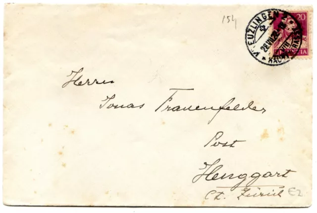 Mail von Kreuzlingen1922 - henggart - Tellbrustbild 154