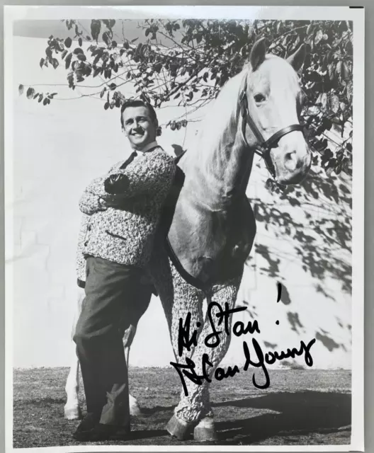 Alan Young Mr. Ed Signed Photo  Golden Palomino Horse 8 x 10