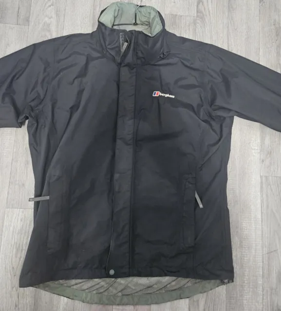 Berghaus AQ2 Aquafoil Windbreaker Jacket Coat Black Size M Medium Mens Hiking