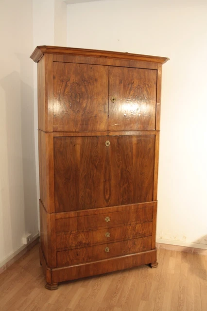 Secretaire scrittoio credenza Umbertino rovere massello originale fine ottocento