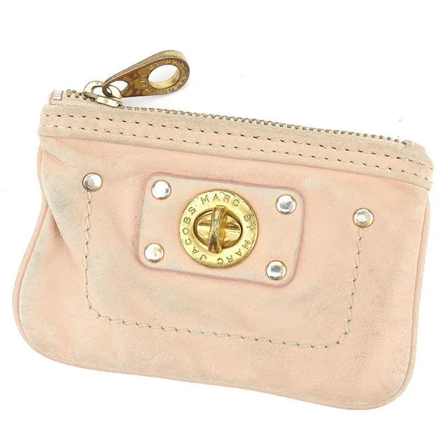 MARC BY MARC JACOBS coin case pink leather Authentic USED A1432