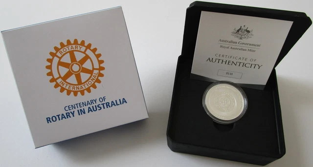Australia 5 Dollars 2021 100 Years Rotary 1 Oz Silver