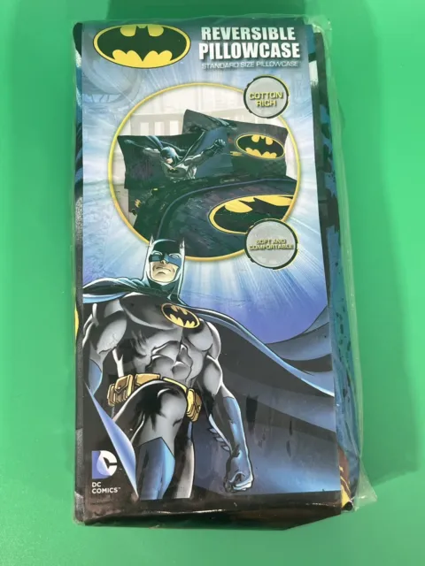 Funda de almohada Batman DC Comics Guardian Speed reversible nueva en paquete