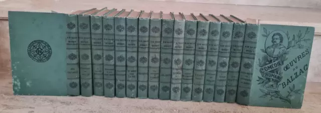 Oeuvres de Balzac en 16 volumes (XIXème) cartonnés