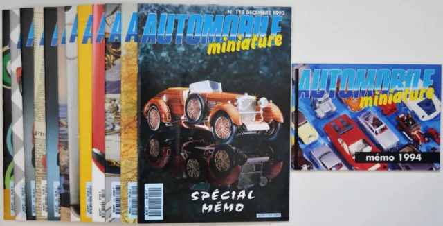 Revue Automobile Miniature / lot 1993 - année complète / 12 n° du 104 au 115.