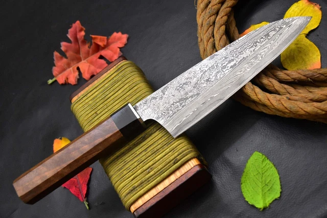 Custom San Mai 12.8"OAL Hand Forged Damascus Steel Chef Knife Handmade (J76-D) 3