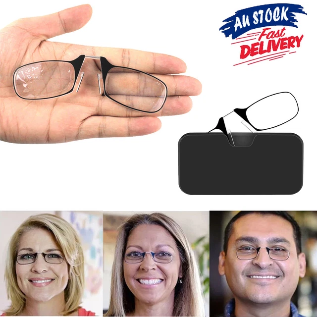 Easy Carry Ultra Thin Nose Clip Presbyopic Ultralight Reading Glasses Portable