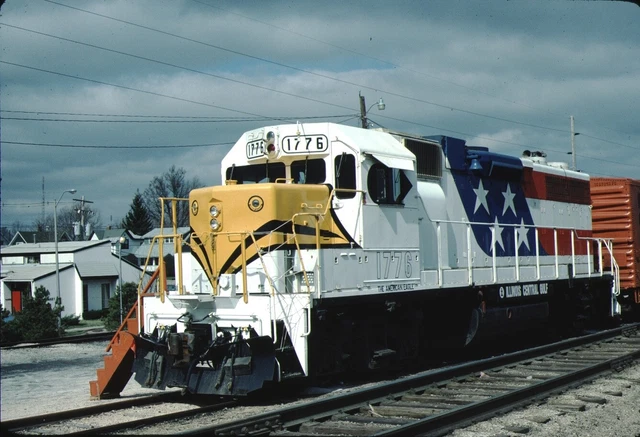 ICG Illinois Central Gulf EMD GP38AC Original Kodachrome Kodak slide