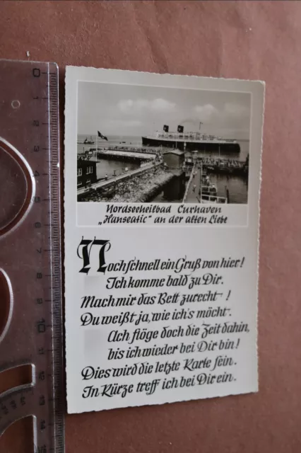 tolle alte Karte -  Passagierdampfer Hanseatic - Cuxhaven an der alten Liebe