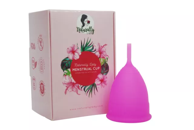 Menstrual Cup Reusable Medical grade silicone By Naturally Lady