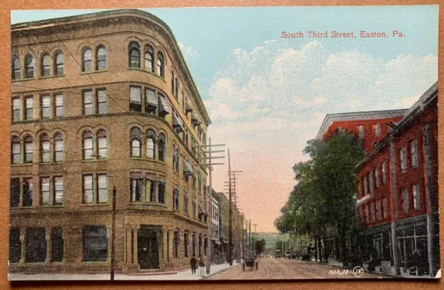 Postcard Easton PA - c1910s South Third Street View