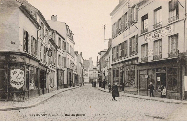 95 - BEAUMONT SUR OISE - S00492 - Rue du Belfroi - CPA - Grand Depot de Vins -