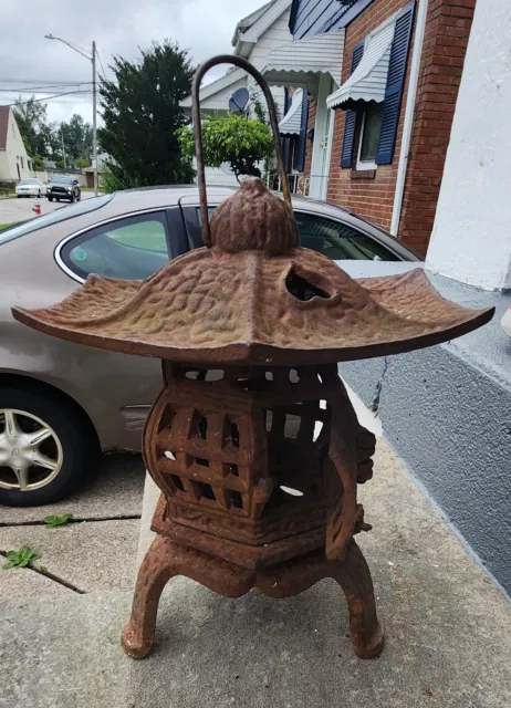 Japanese Cast Iron Gazebo Pagoda Lantern
