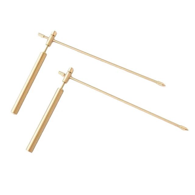 Sonda di rame divinazione indagine paranormale lunghezza mano 21 cm rame rotonda