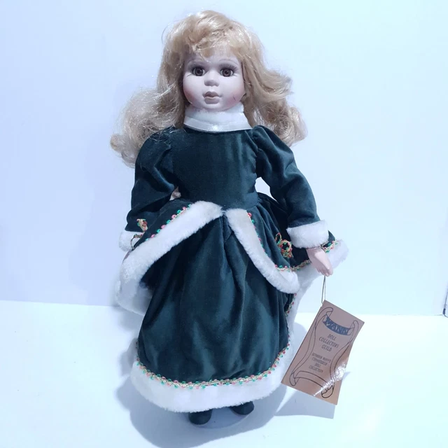 PORCELAIN DOLL THE Doll Collectors Guild Green Velvet Dress With Fluffy Trim 4.70 - PicClick UK PORCELAIN DOLL THE Doll Collectors Guild Green Velvet Dress With Fluffy Trim 4.70 - PicClick UK
