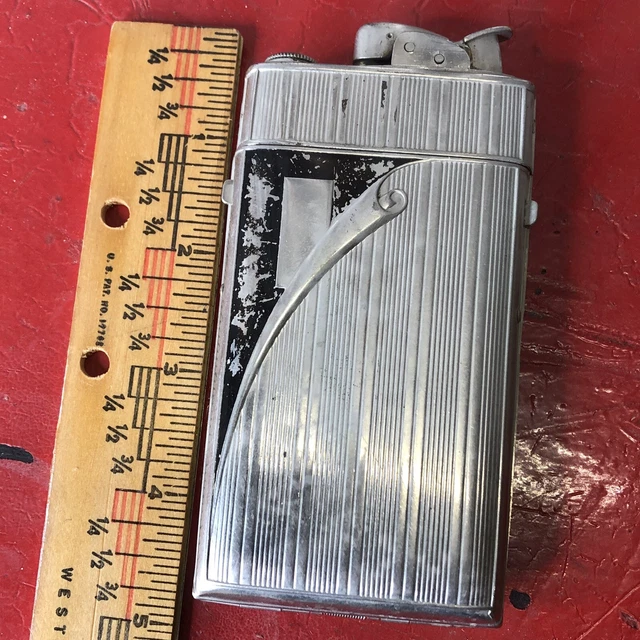 VINTAGE EVANS CIGARETTE Case & Lighter Combo Made In USA (needs new