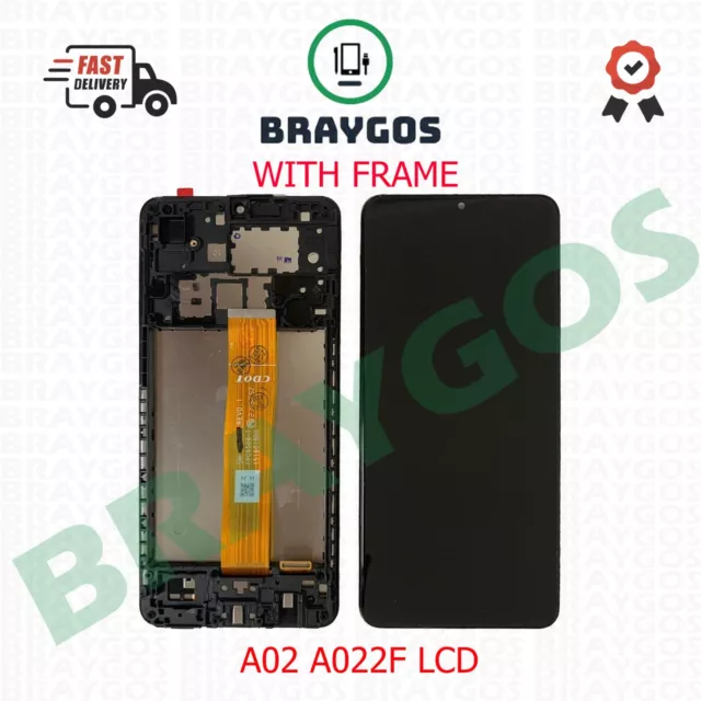 For Samsung Galaxy A02 SM-A022F Touch Screen LCD Display With Frame Replacement