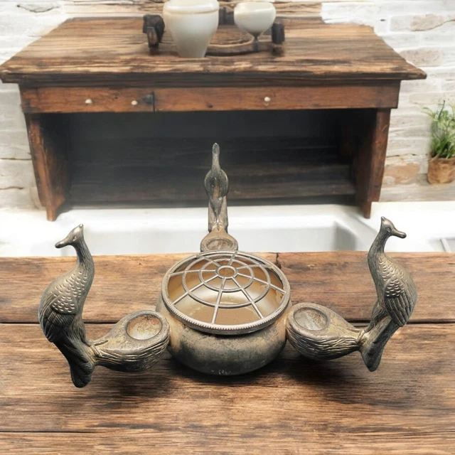 Dessous De Plat Chauffe-plat Vintage En Fonte - 35x17cm, Multicolore, Années 80