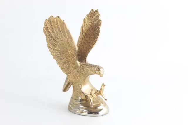Hampshire 24KT Gold Coated Bald Eagle Figurine Sculpture Paperweight 5" Tall