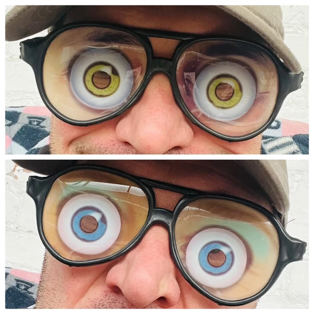 Crazy Big Eyes Glasses Funny Specks Shape Changing Fancy Dress Stag Party Joke