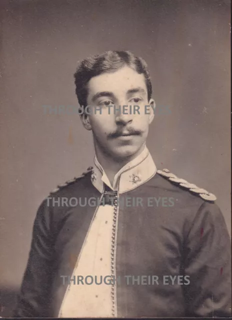 Original Victorian photo Devonshire  regiment Officer c1890