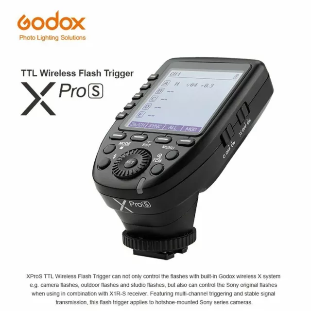 Godox Xpro-S 2.4G TTL LCD Wireless X System Transmitter Trigger For Sony Cameras