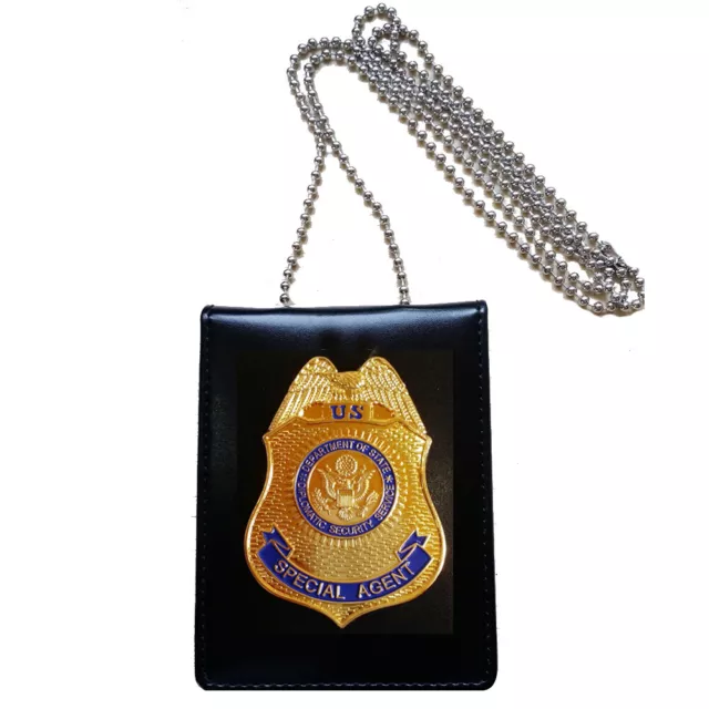 Prop Role Play Halloween DS DDS Badge Security Dept Agent Wallet Holder Badge