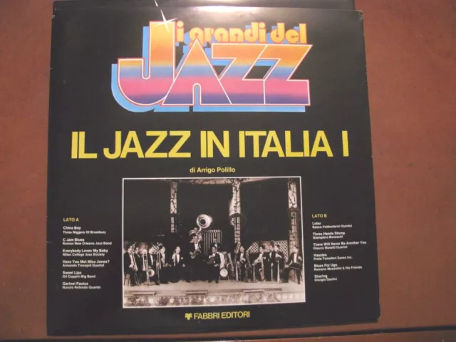 IL JAZZ IN ITALIA vol I -LP-Fabbri-Collana I GRANDI DEL JAZZ- A.Polillo 12 tkrs