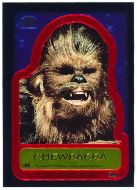 CHEWBACCA 1999 Topps Chrome Star Wars Archives Chromium Double Sided #D5