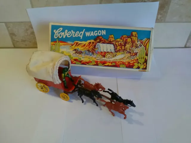 Vintage Rare Charbens Covered Wagon Wild West Series Beautiful Picture Box Rare