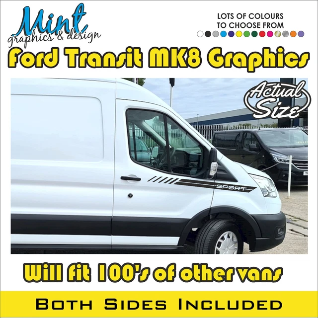 To Fit FORD TRANSIT MK8 L3 LWB GRAPHICS STICKERS DECALS CAMPER VAN MOTORHOME ST