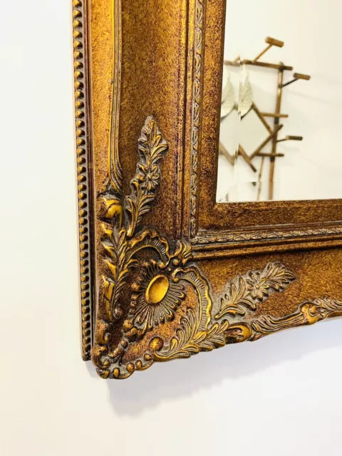 Beau Miroir Ancien Cadre Stuc Et Bois Monté En Miroir 2