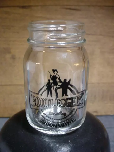 Bootlegger's Distilling Moonshine Mini Jar/Jug, Hartford Tennessee, Glass