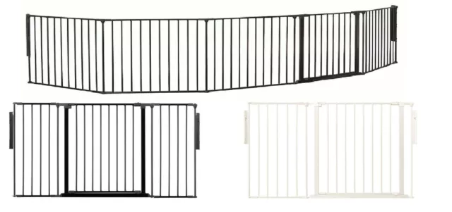 Safetots Extra Tall Extra Wide Baby Safety Stair Gate Room Divider Black White