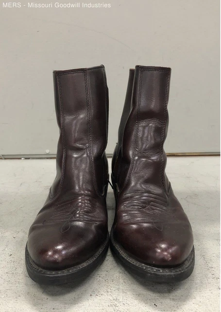 MOODA BOOTS MENS Size 8.5 Brown Leather Story 106 Ankle Zip  display picture 1