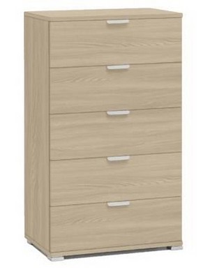 Colore Bianco Frassinato Klipick Cassettiera 5 cassetti cm 101 Dimensioni: Lunghezza cm 80 P cm 38 H 
