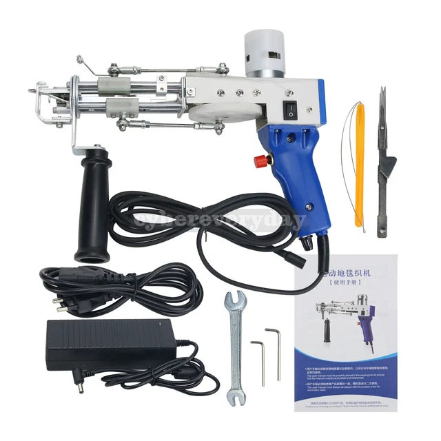 Máquina 100-240V alfombra eléctrica pistola de mechones alfombra herramienta velocidad de tejido ajustable