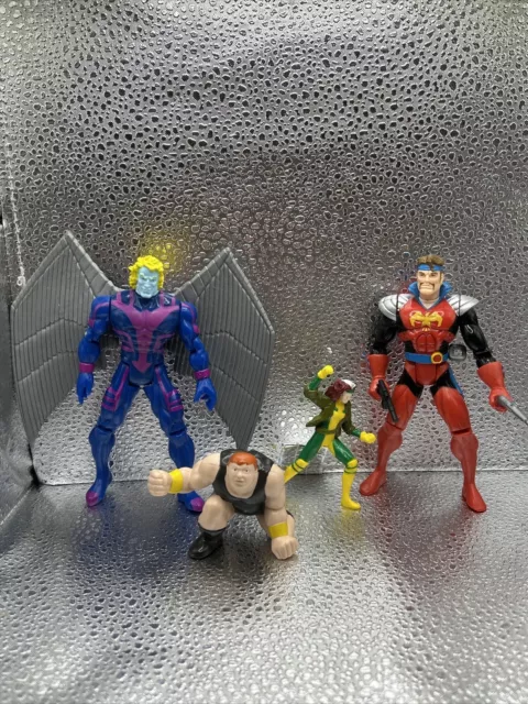 Vintage Toy Biz and Hardees Marvel X-MEN Figures 1990s Lot Of 4 Rogue Archangel