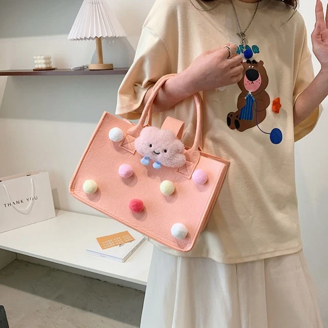 poignée Ouverture Sac Sac à main en feutre Sac de stockage Sac à main pliable