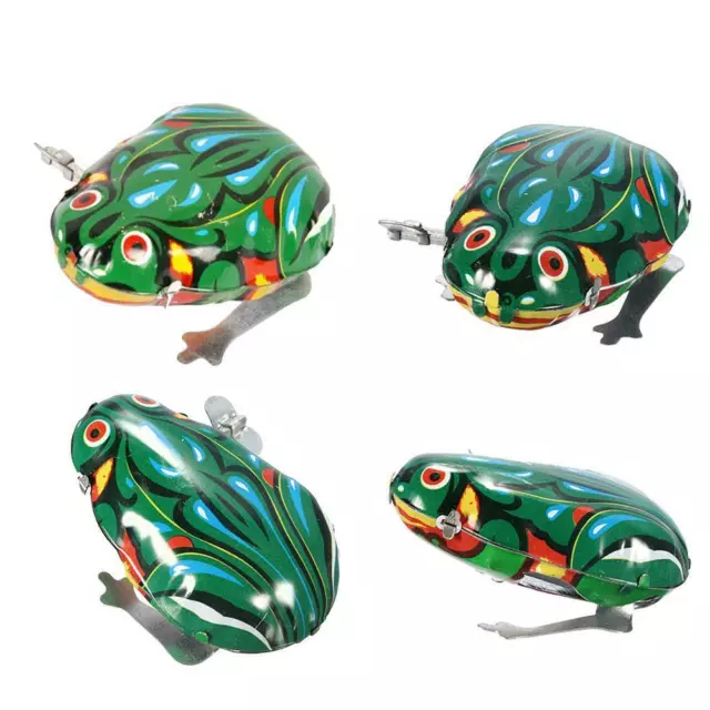 Blechspielzeug Frosch mit Aufziehmotor -hüpfender Blechfrosch Beste H4Q1 neu