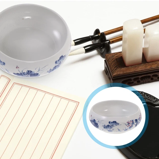 1pc Sumi-Pinsel Washer Antike Porzellan Tintenfass Porzellan Tinte Gericht
