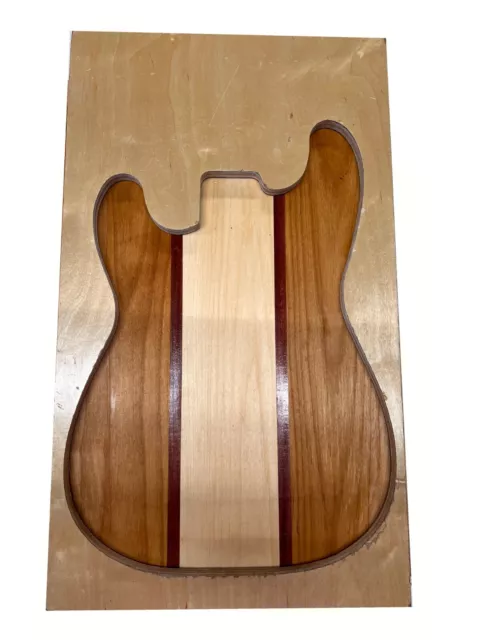 Multispecies Guitar Body Blank, 5 Piece Glued Solid Body, #255