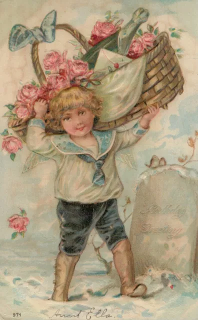 Carte Postale Bébé - Petite Format - Relief - Non - Neuve