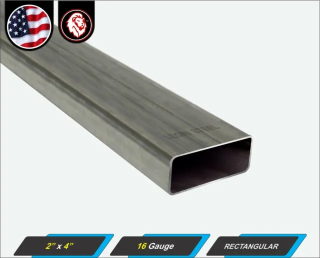 2" x 4" Rectangular Metal Tube - Mild Steel - 16 gauge - ERW - 12" Long (1-ft)