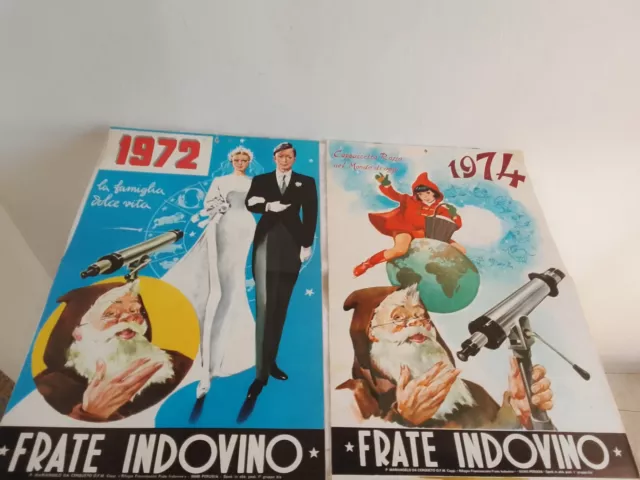 Calendario Frate Indovino lotto 7 pz Anni 60-70 3