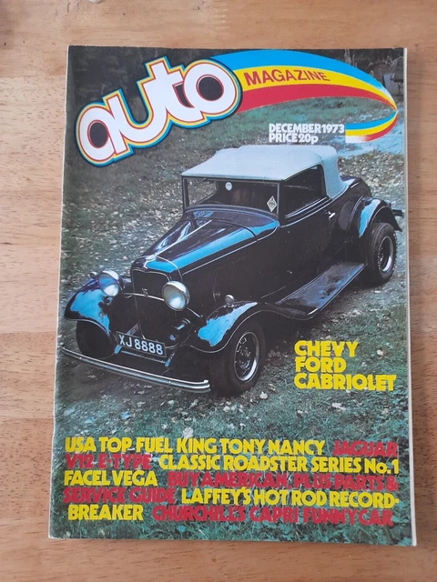 AUTO ENTHUSIAST MAGAZINE December 1973. Hot Rods, Custom, Rallying Etc ...