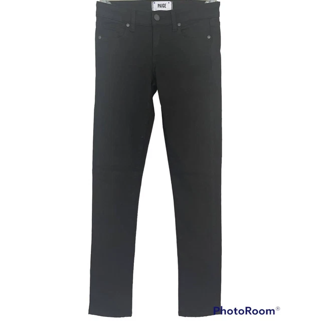 PAIGE Skinny Jeans Hoxton Skyline Ankle Peg High Rise Black Ink