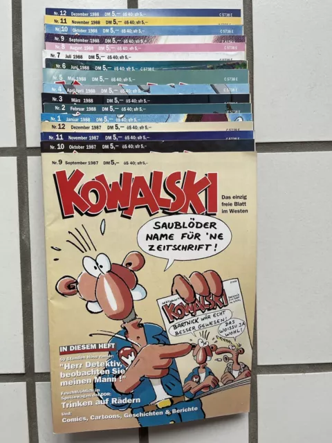 kowalski / Erstausgabe September 1987 / Heft Nr.9 - plus Jahrgang 1988 +++