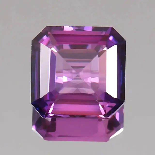 AAA Natural Bi Color Ceylon Purple Sapphire Asscher Cut Loose Gemstone 10x10 MM